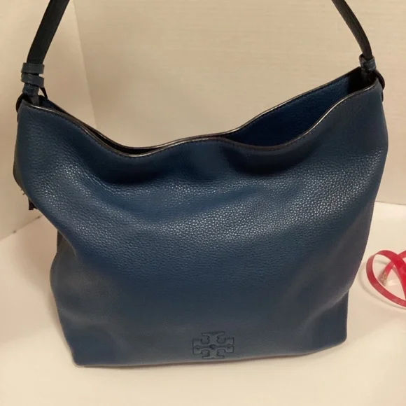 EUC Tory Burch Blue Hobo Bag - Picture 1 of 16